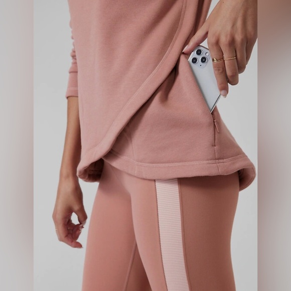 Athleta Cozy Karma Asymmetrical Pullover in Palermo Pink, Size Extra Large XL - Picture 14 of 15